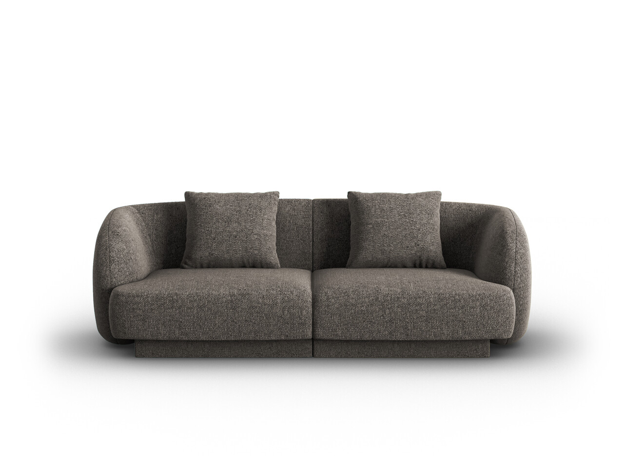 Canapea 2 locuri, Tulum, Cosmopolitan Design, 180x90x70 cm, tesatura chenille, gri - imagine 6